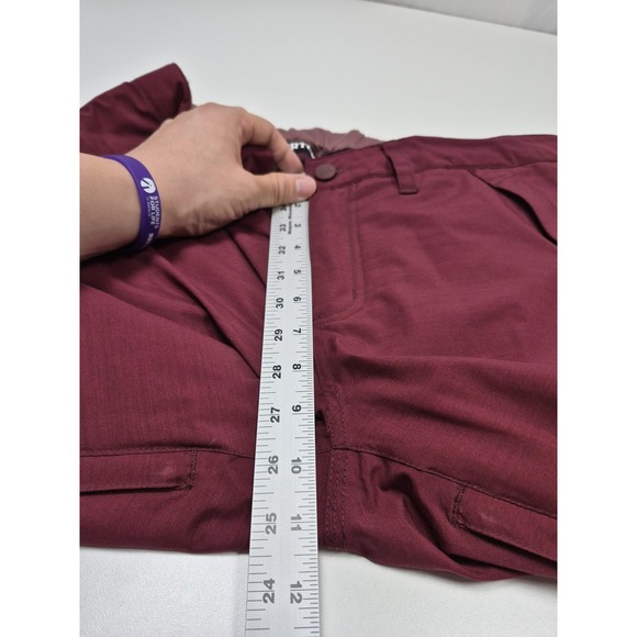 Burton Snow Pants Womens Large Red Living Lining Thermolite Short Society Ski